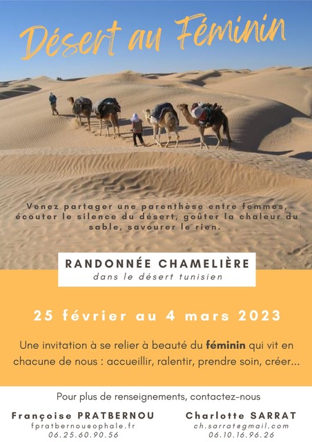 Désert au féminin – fev/mars 2023 -1ère édition